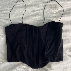 Joah Brown Black corset top